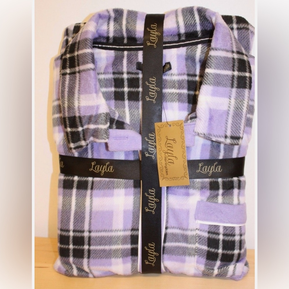 NWT Layla 2pc Pajama PJ Gift Set Long Pant Shirt Top Soft Purple PLD